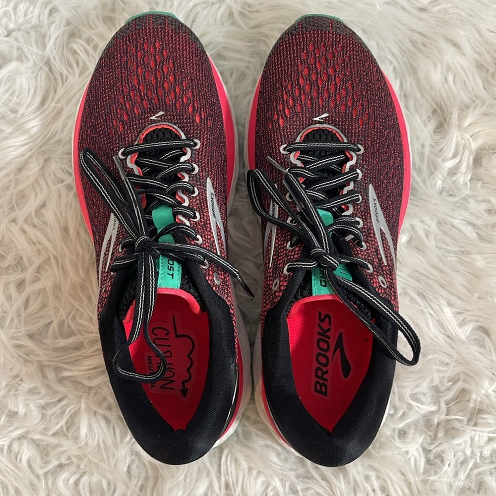 Brooks Womens Ghost 11 1202771B017 Red Running Shoes Sneakers Size 9.5 B - Picture 5 of 10